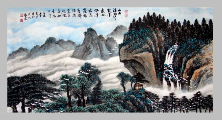 山雨溪声撒墨痕