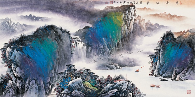碧波似染