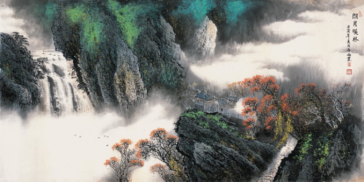 朗月映林