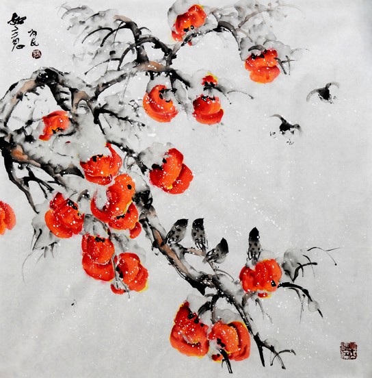 张为民冰雪柿子