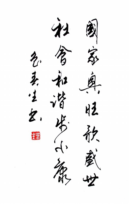 国家兴旺歌盛世，社会和谐步小康
